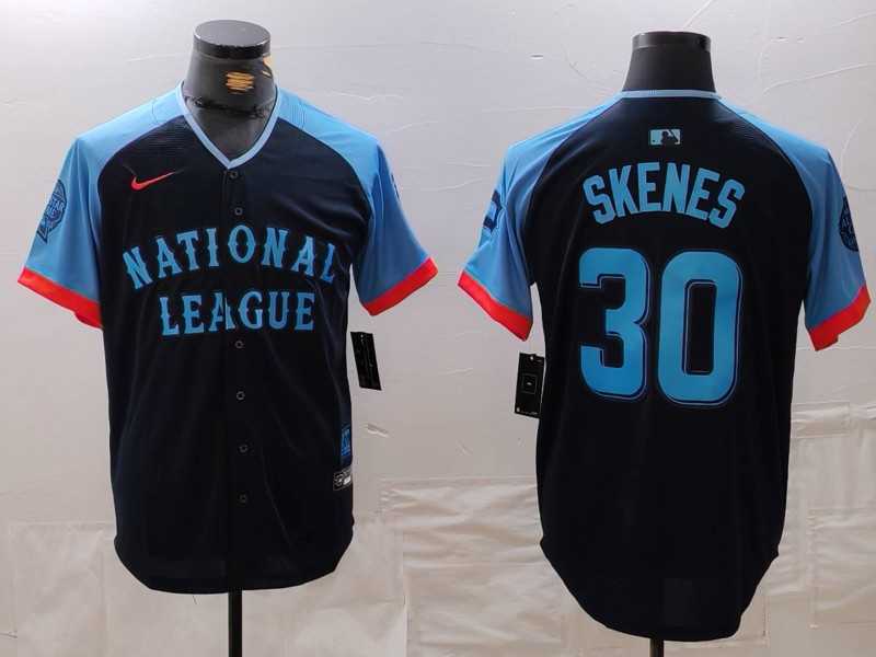 Mens Pittsburgh Pirates #30 Paul Skenes Navy 2024 All Star Limited Stitched Jersey